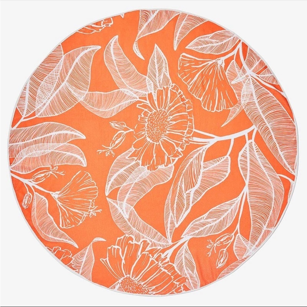 Summer & Rose 57" Roundie Towel - Orange FabFitFun, New In Package Never Opened